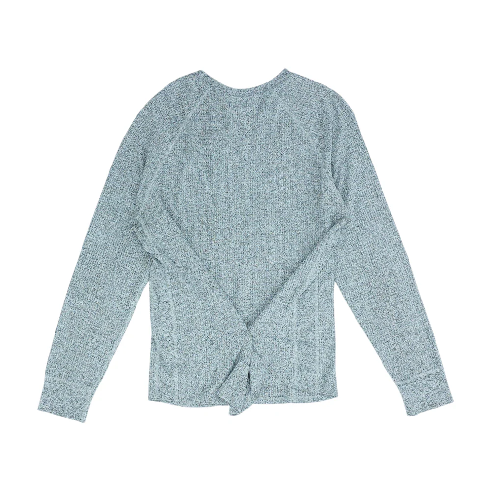 Gray Solid Pullover Sweater - Image 2