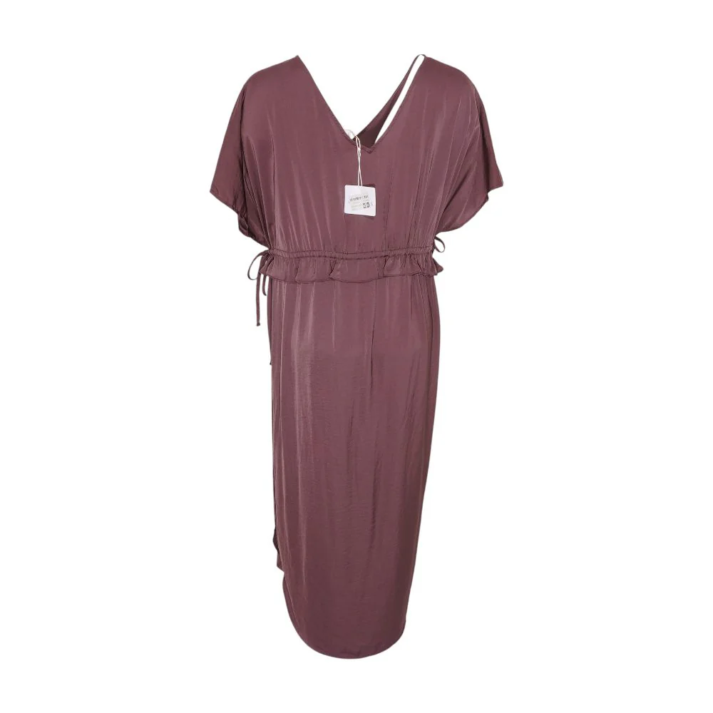 Purple Maternity Midi Dress - Image 3