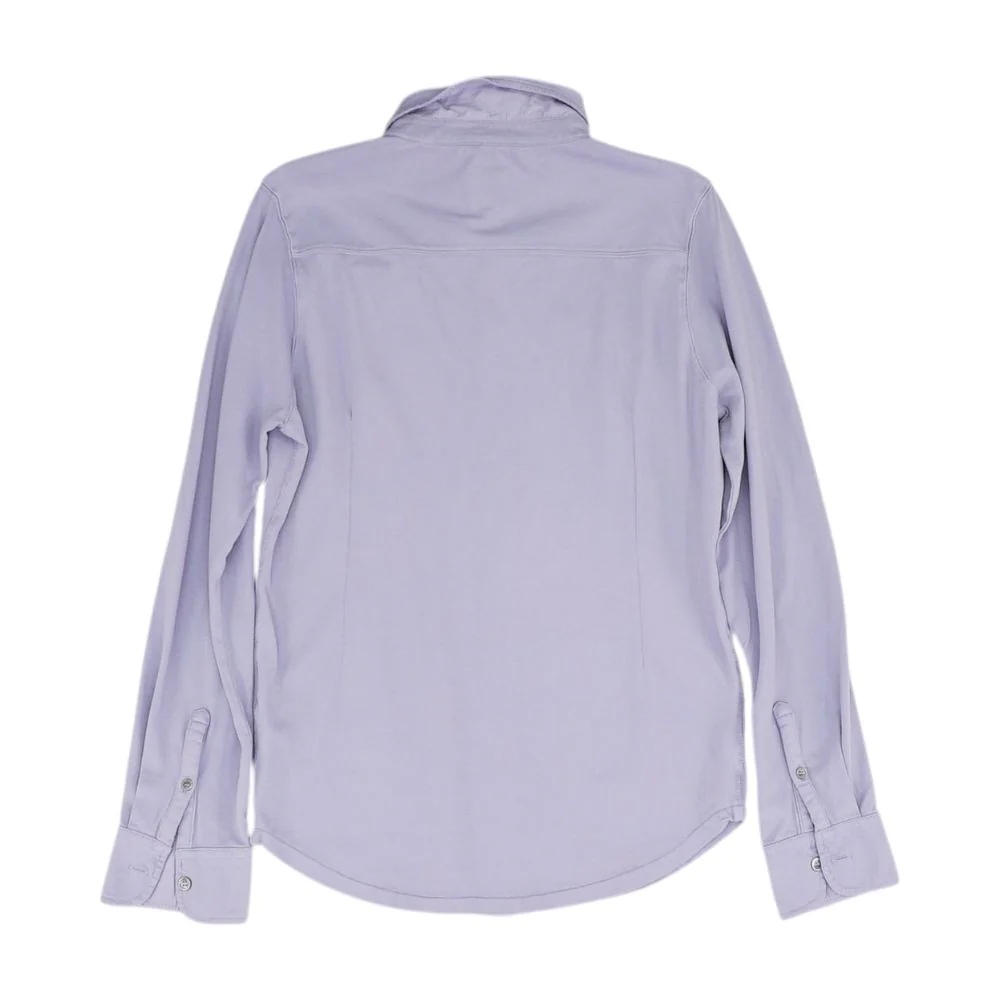 Purple Solid Long Sleeve Button Down - Image 2