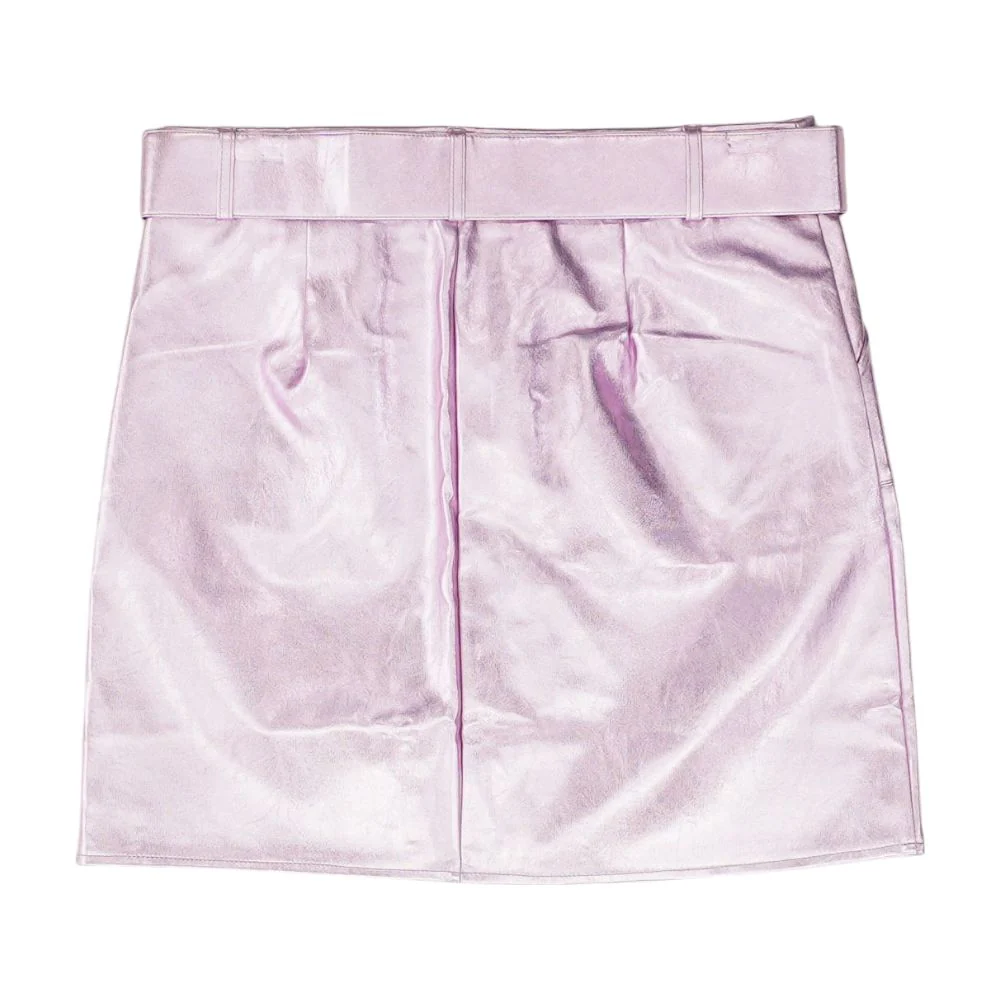 Purple Solid Midi Skirt - Image 2