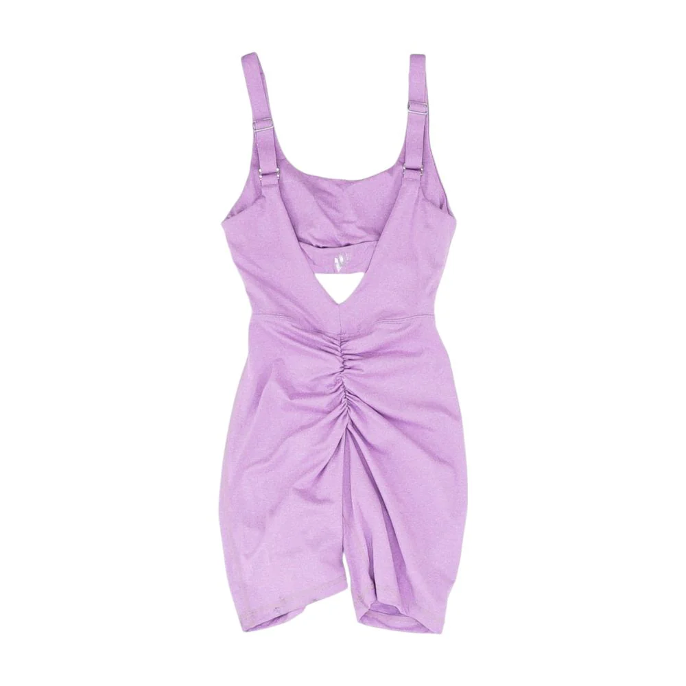 Purple Solid Romper - Image 2