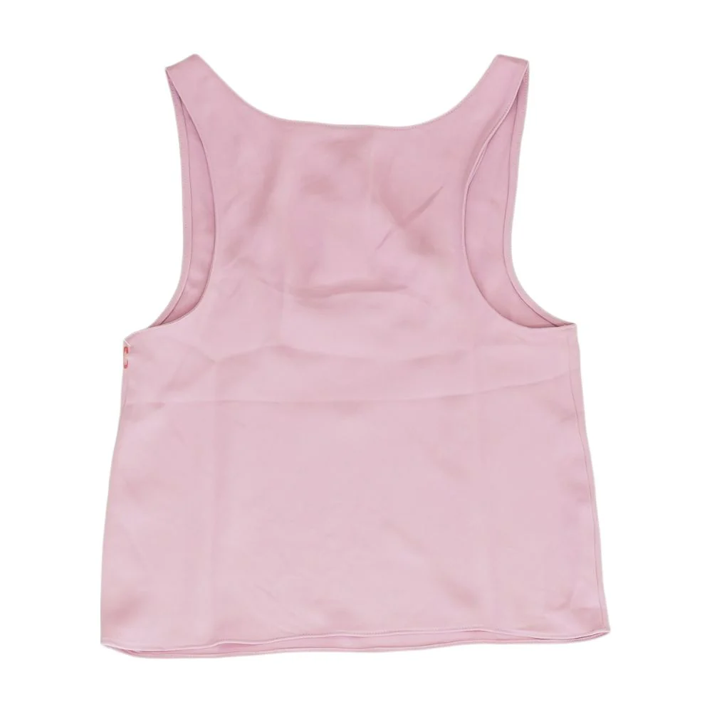 Purple Solid Sleeveless Blouse - Image 2