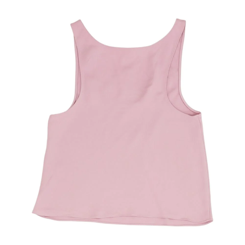 Purple Solid Sleeveless Blouse - Image 2