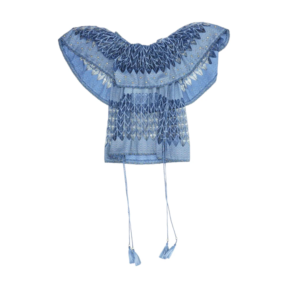 Blue Geometric Blouse - Image 2
