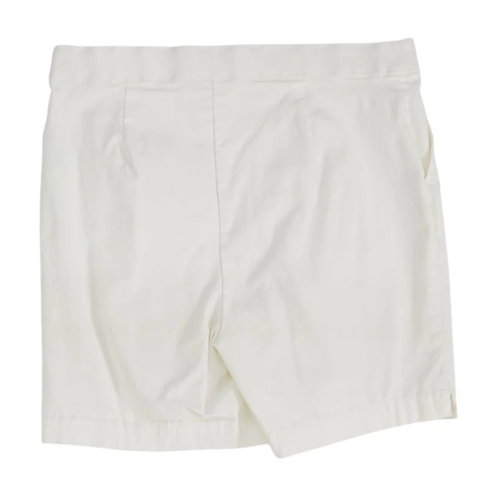 White Solid Chino Shorts - Image 2