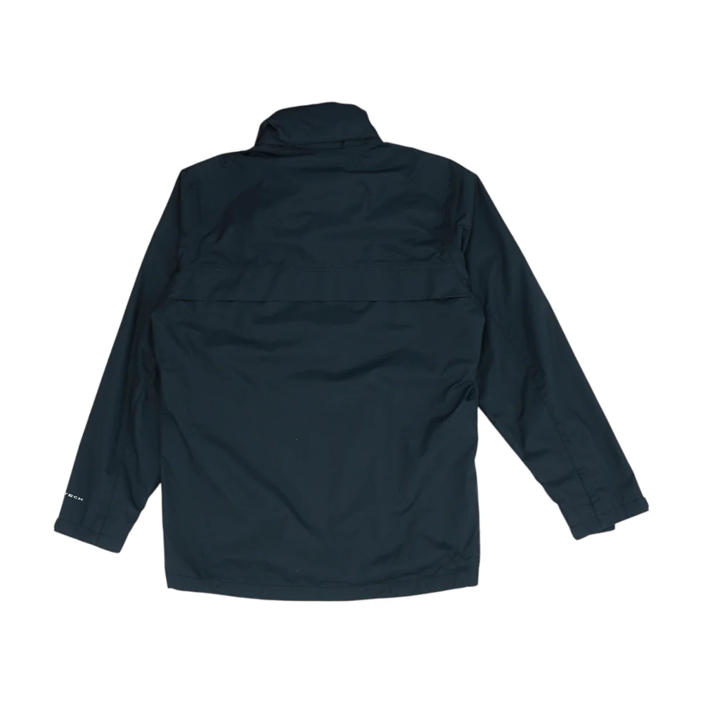 Black Solid Rain Jacket - Image 2