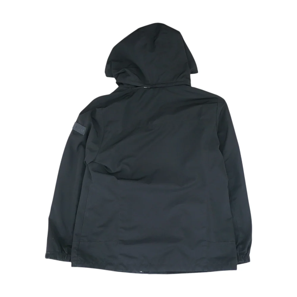 Black Solid Rain Jacket - Image 2