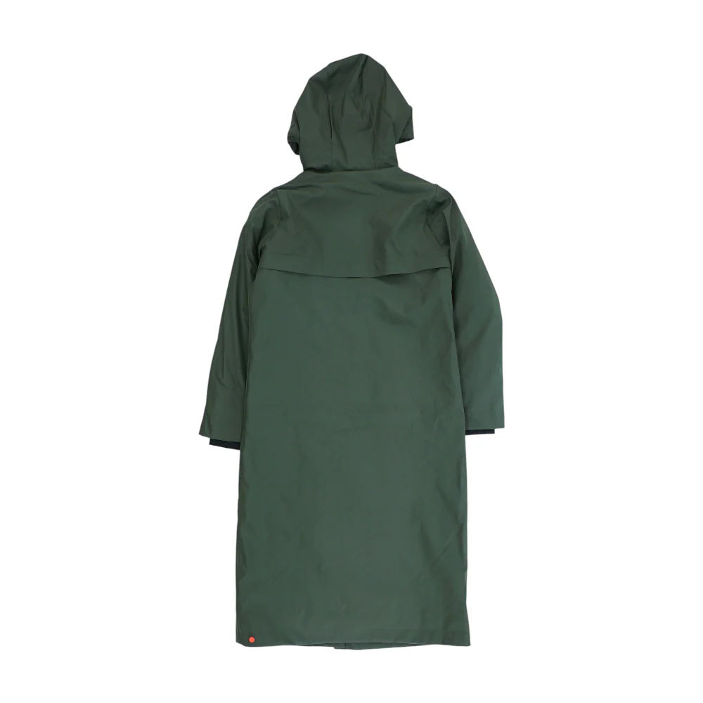 Green Solid Rain Coat - Image 2