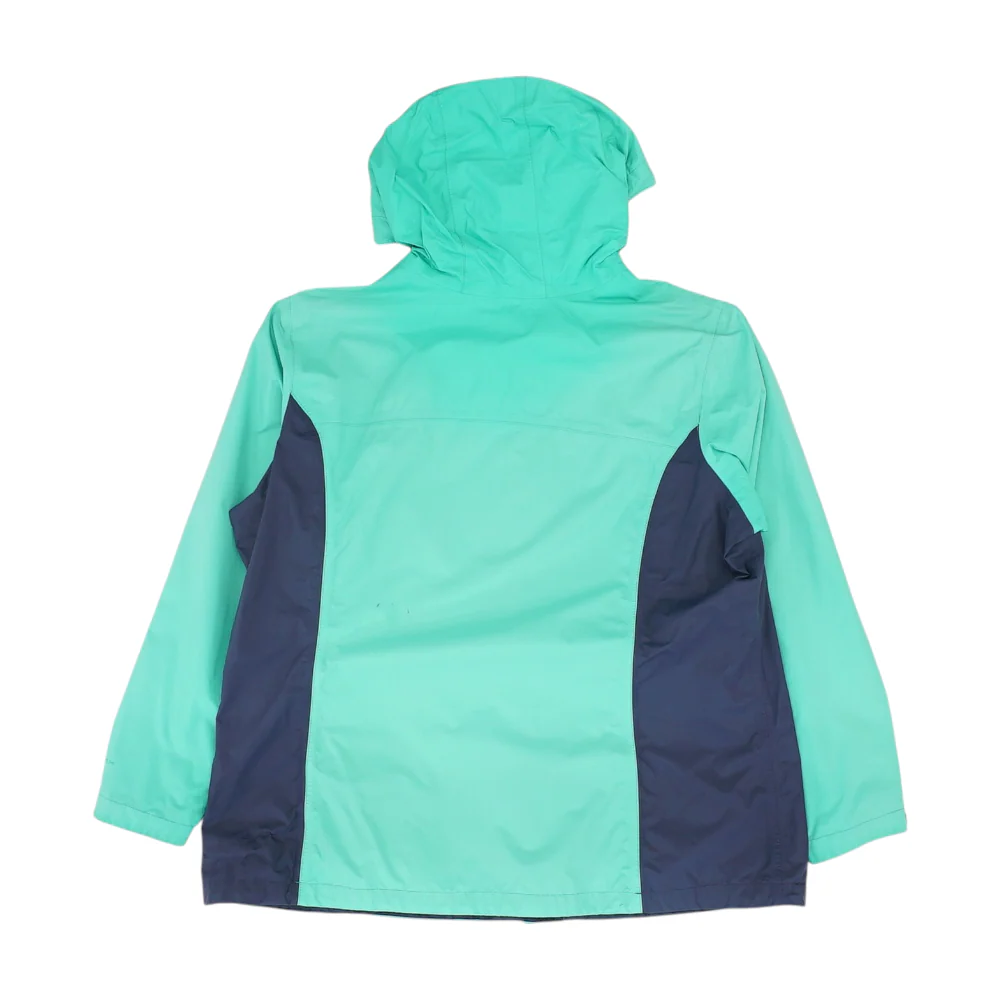 Green Color Block Rain Jacket - Image 2