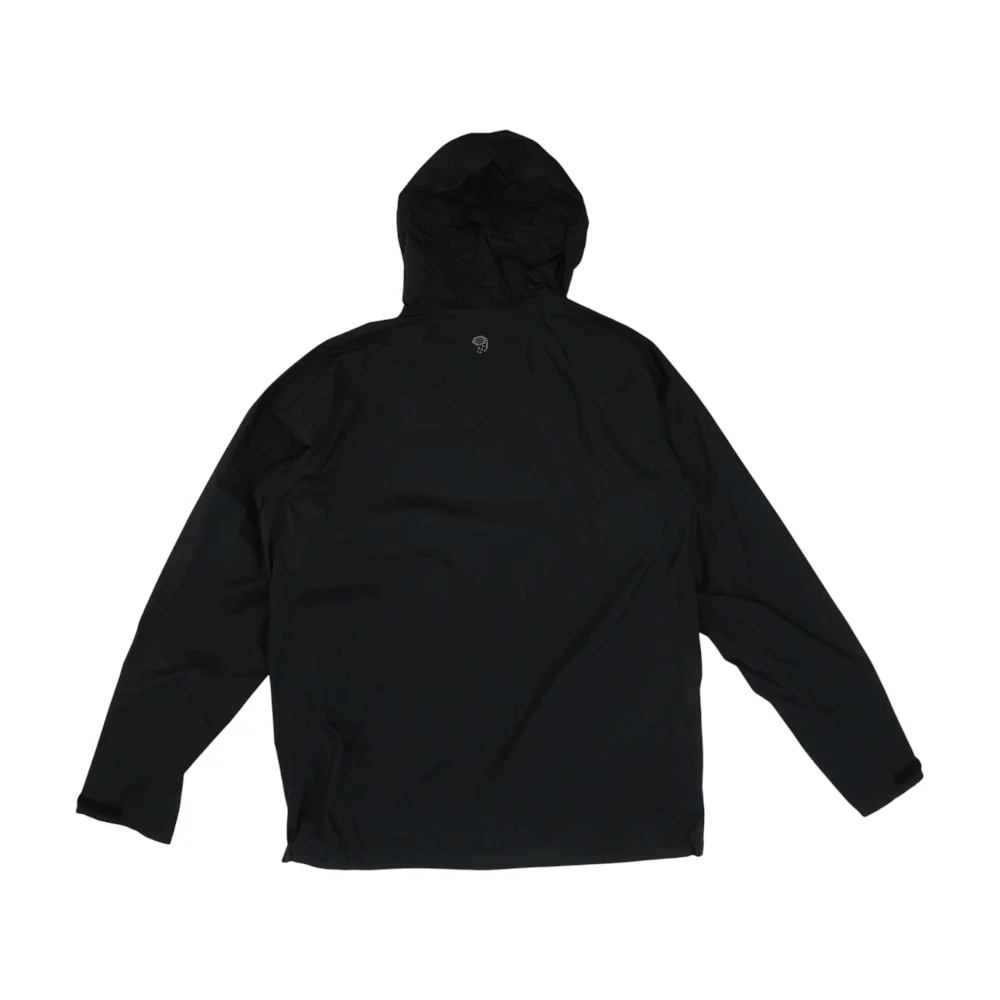 Black Solid Rain Jacket - Image 2