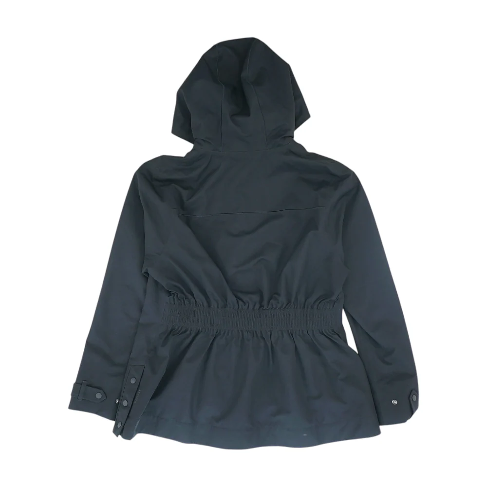 Black Solid Rain Jacket - Image 2