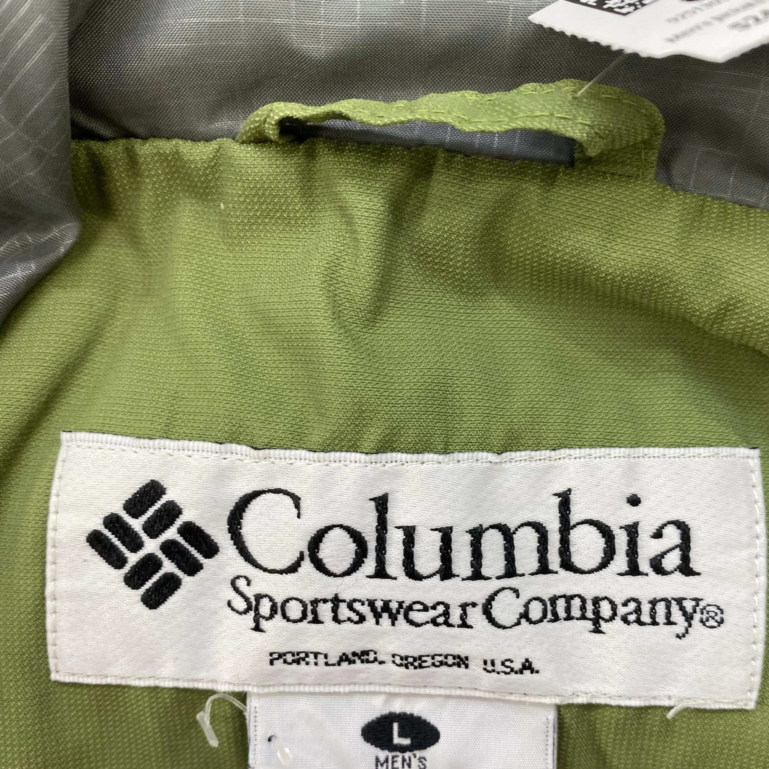 Vintage Green Color Block Rain Jacket - Image 3