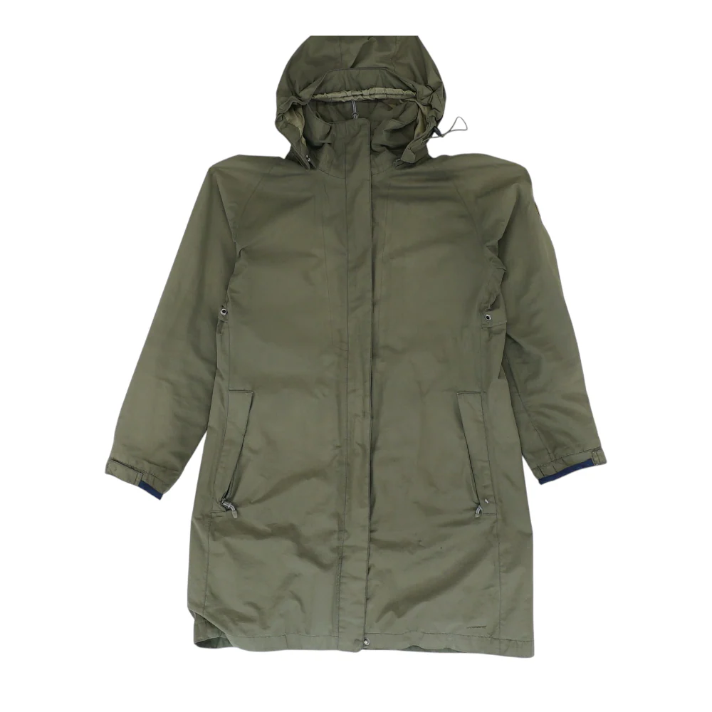 Green Solid Rain Jacket