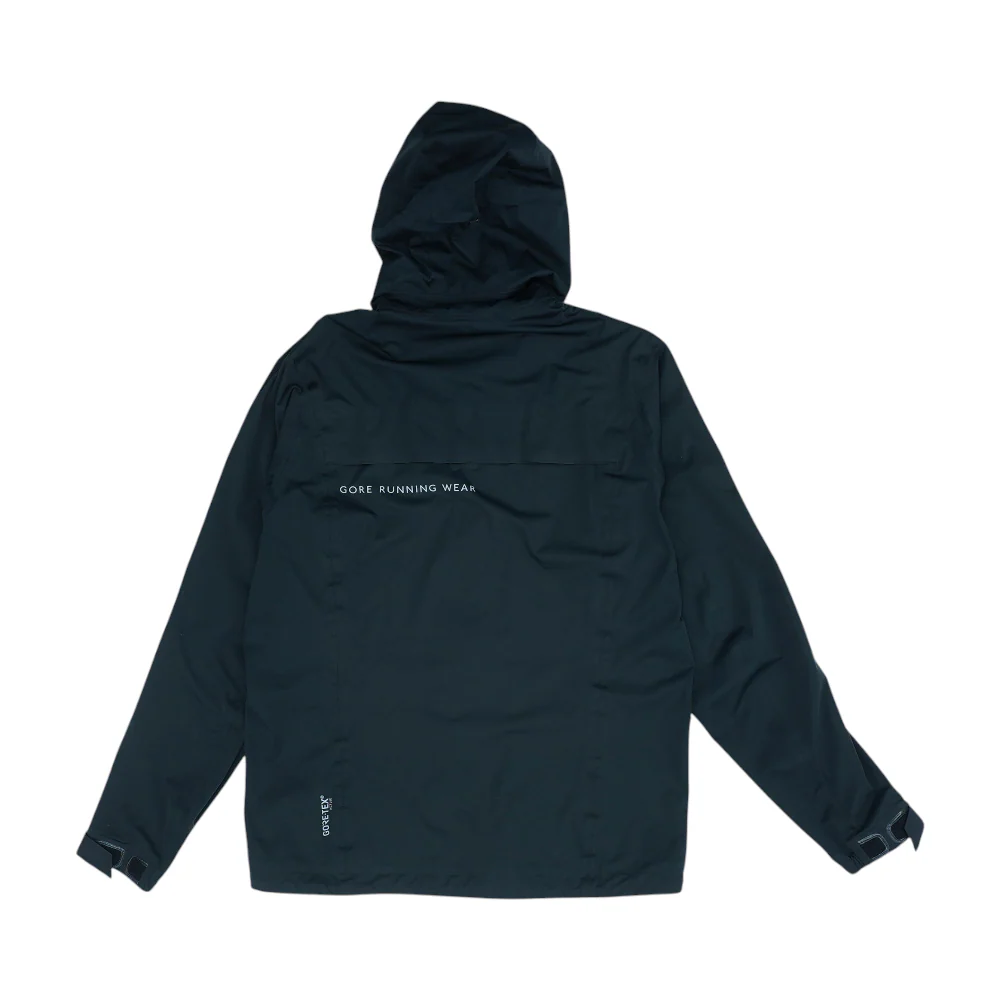 Black Solid Rain Jacket - Image 2