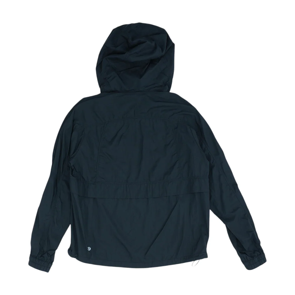 Black Solid Rain Jacket - Image 2