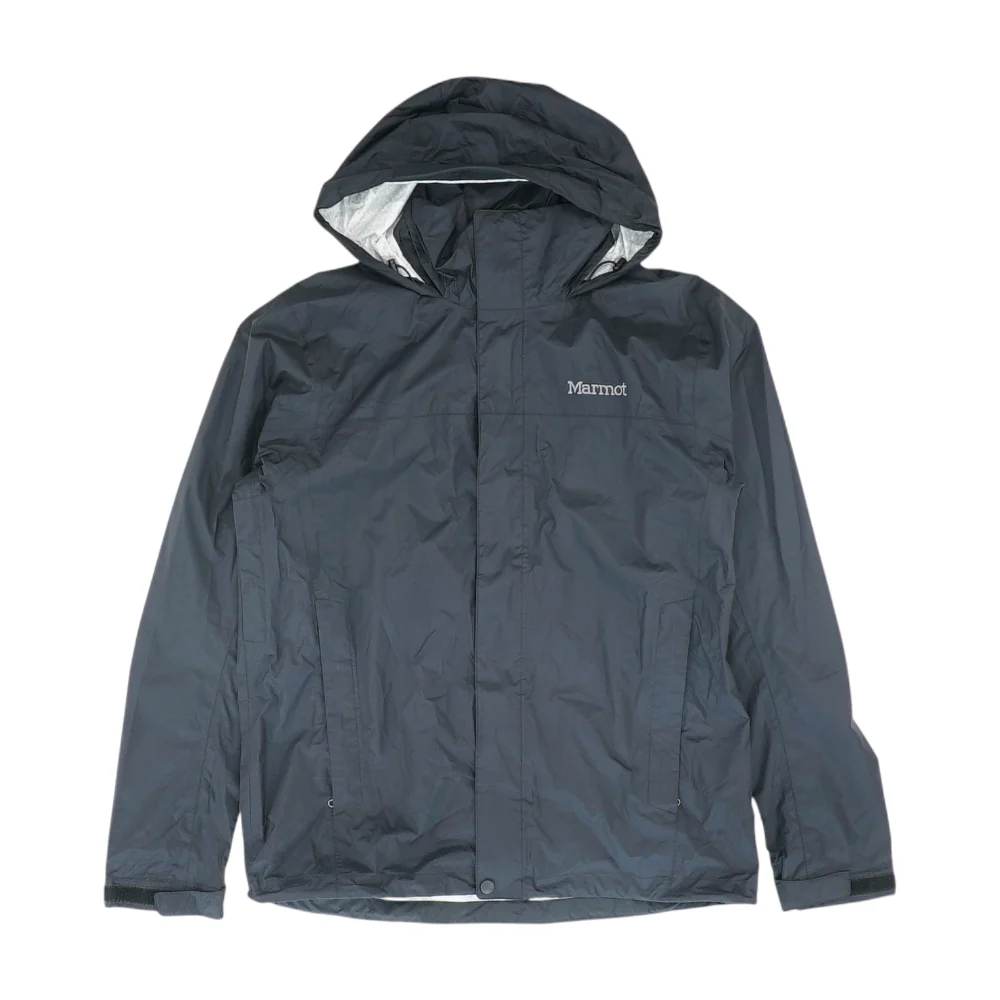 Black Solid Rain Jacket