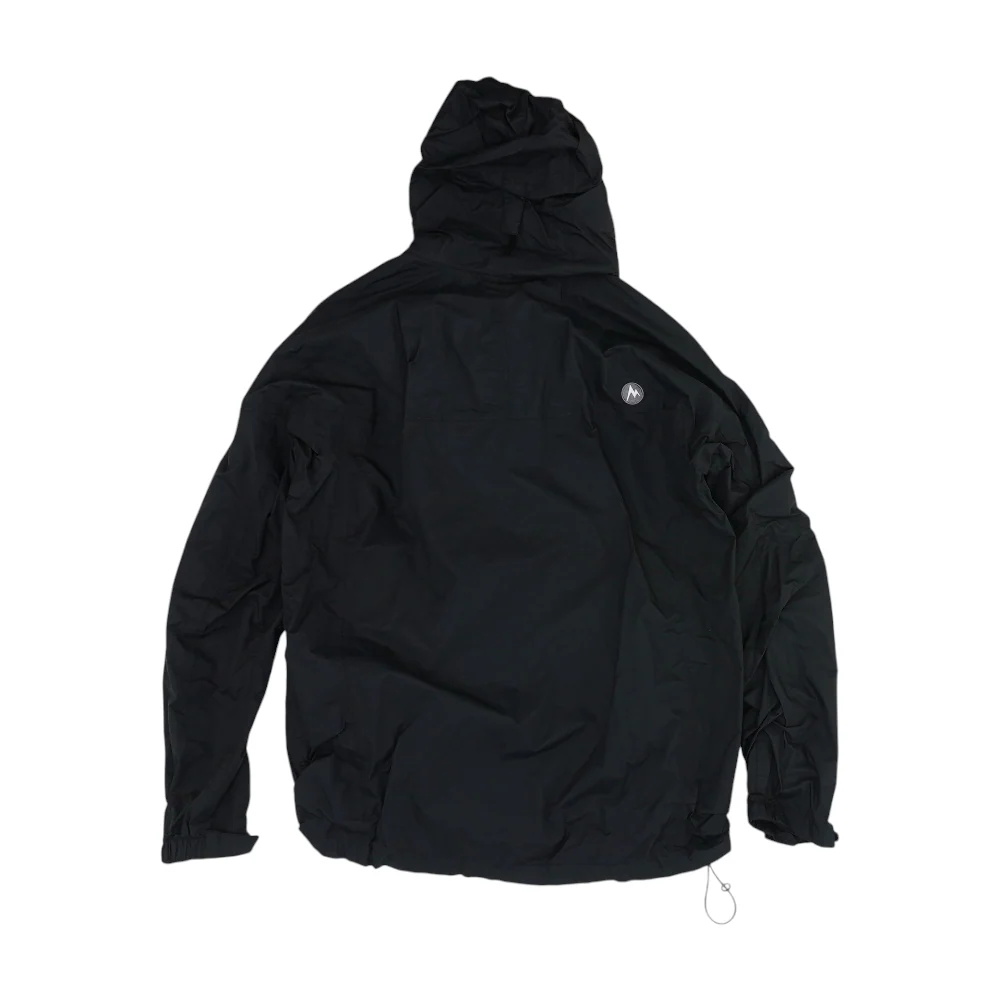 Black Solid Rain Jacket - Image 2