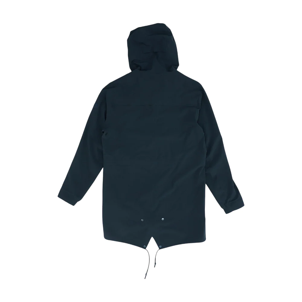 Black Solid Rain Jacket - Image 2