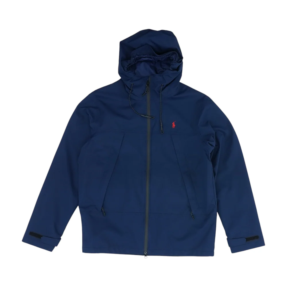 Navy Solid Rain Jacket