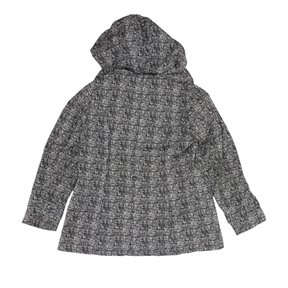 Black Abstract Rain Coat - Image 2