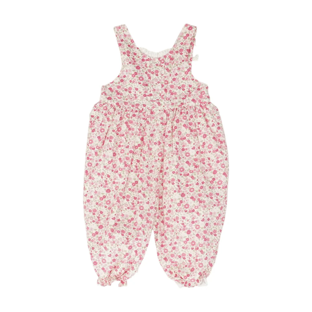 White Floral Sleeveless One-Piece - Image 2
