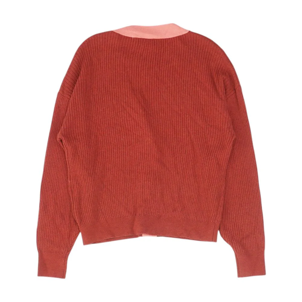 Red Cardigan Sweater - Image 2