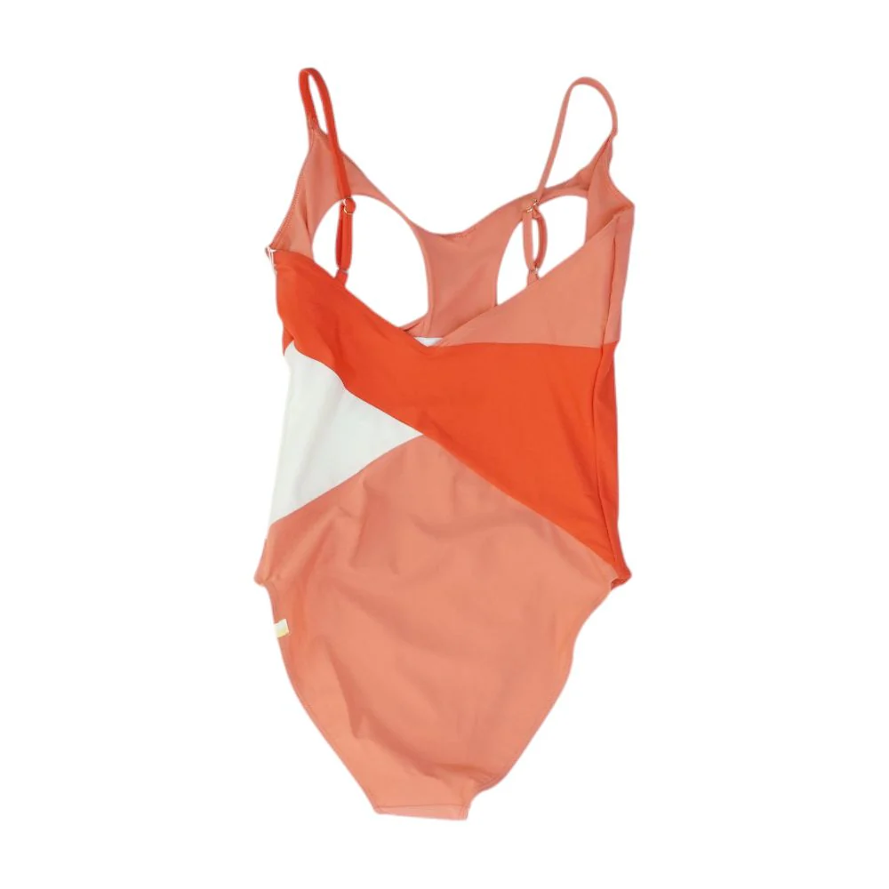 Red Color Block One-Piece - Image 2