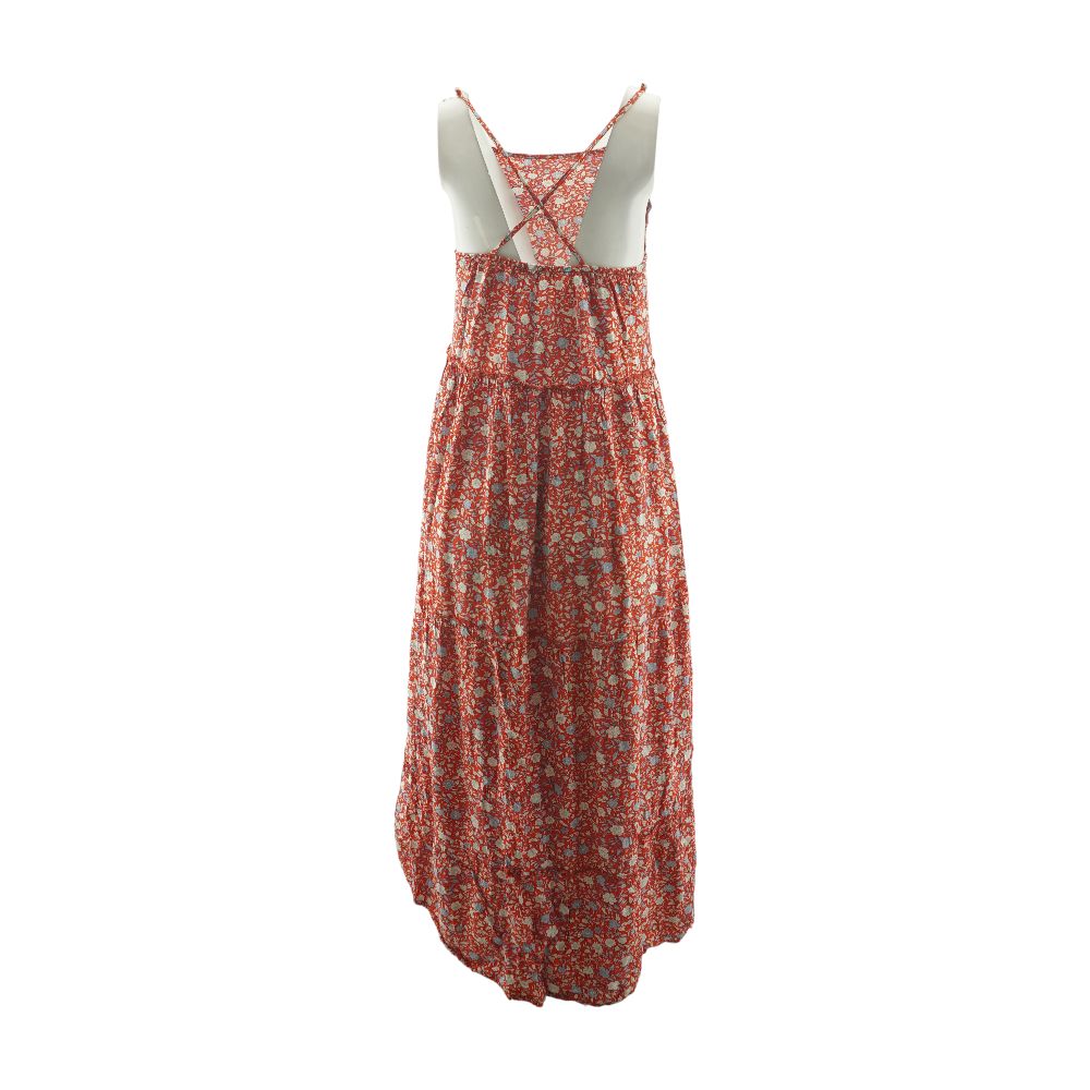 Red Floral Midi Dress - Image 2
