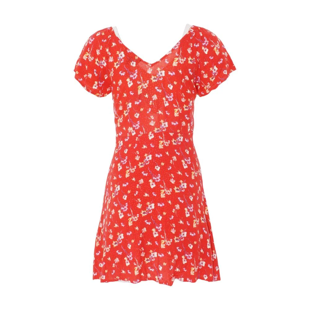 Red Floral Mini Dress - Image 2