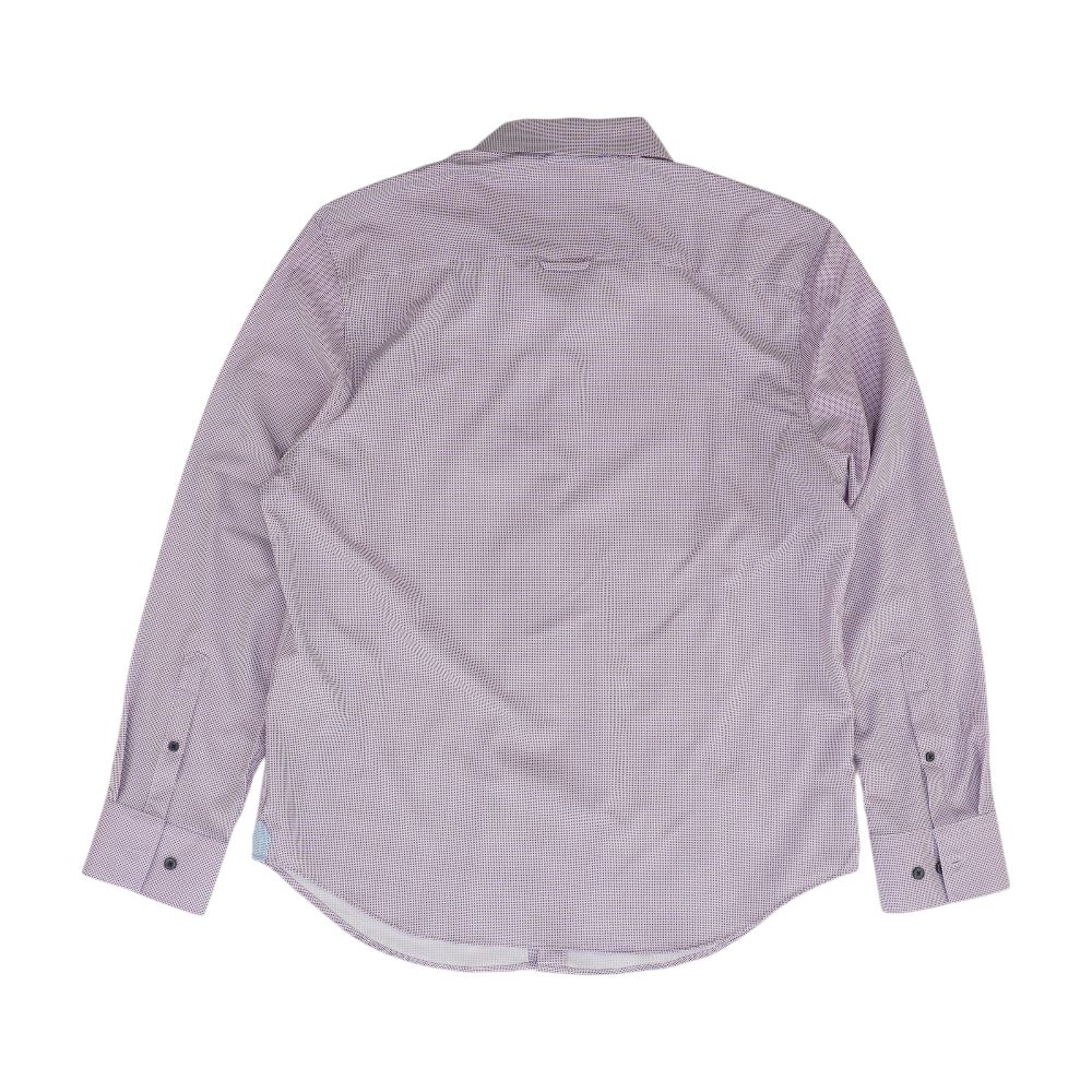 Red Geometric Long Sleeve Button Down - Image 2