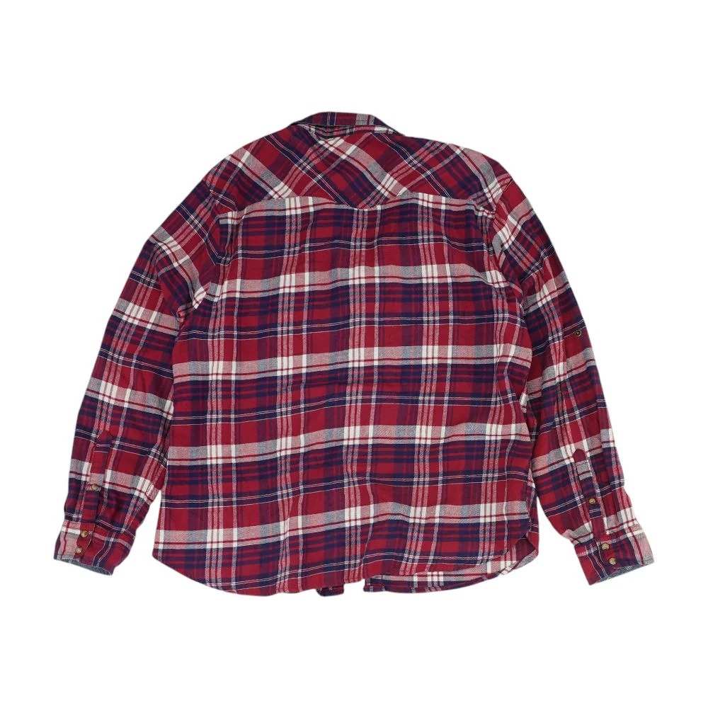 Red Plaid Flannel Button Down - Image 2