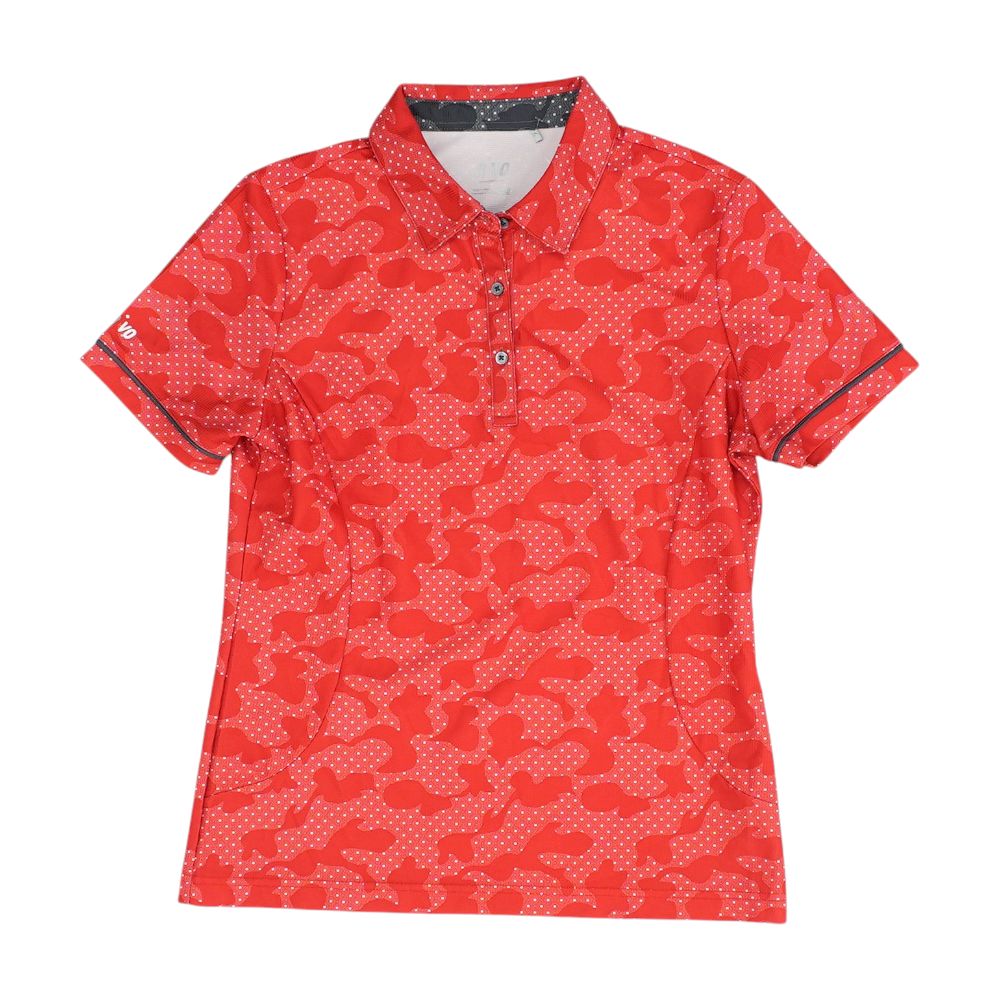 Red Polo Knit Top