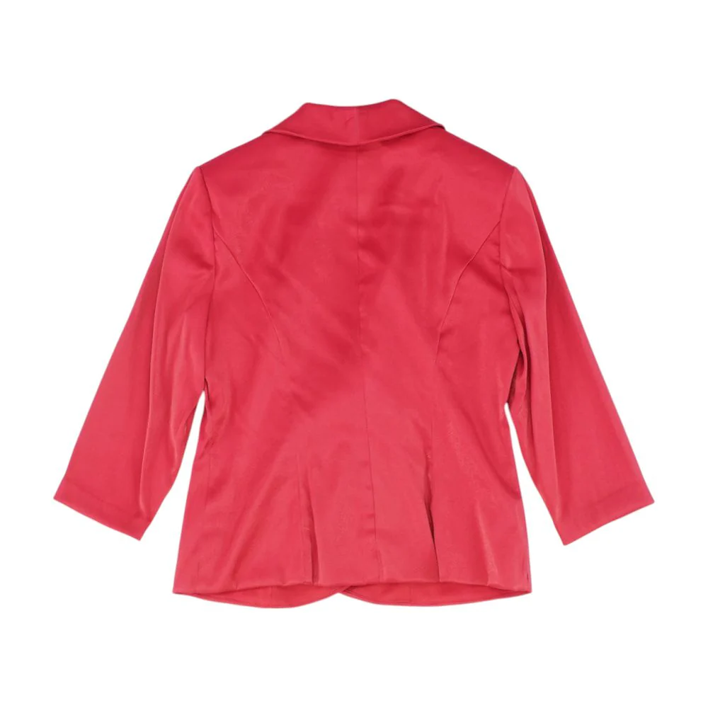 Red Solid Blazer - Image 2