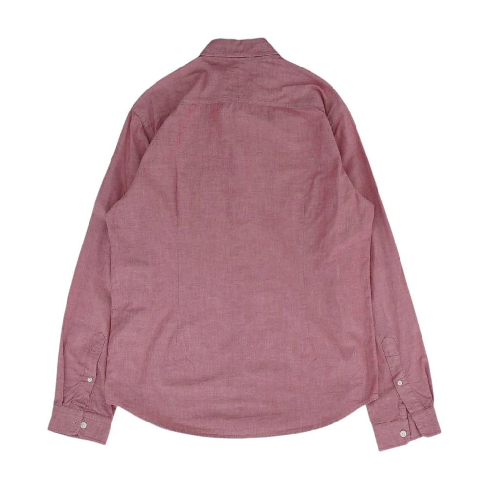 Red Solid Long Sleeve Button Down - Image 2