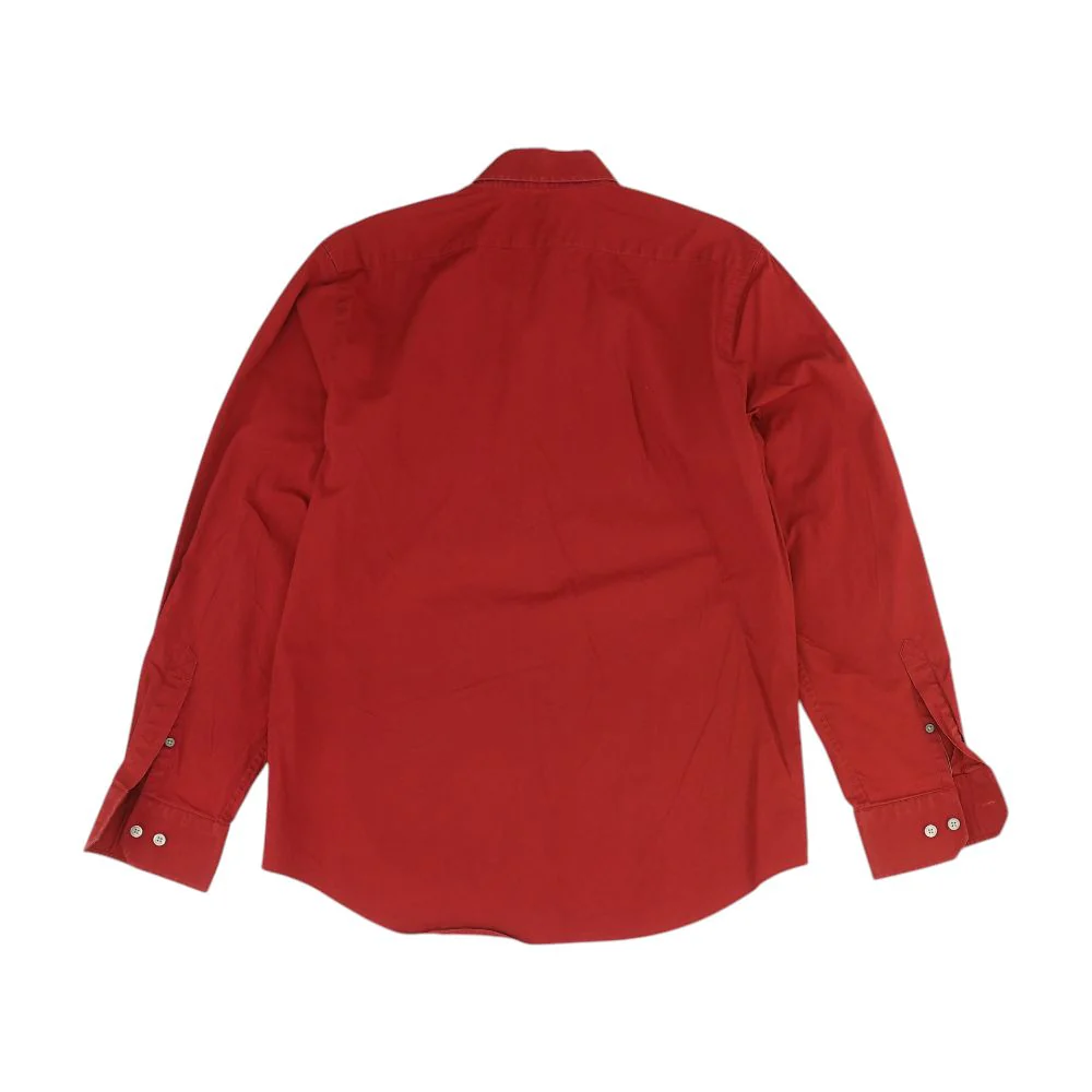 Red Solid Long Sleeve Button Down - Image 2