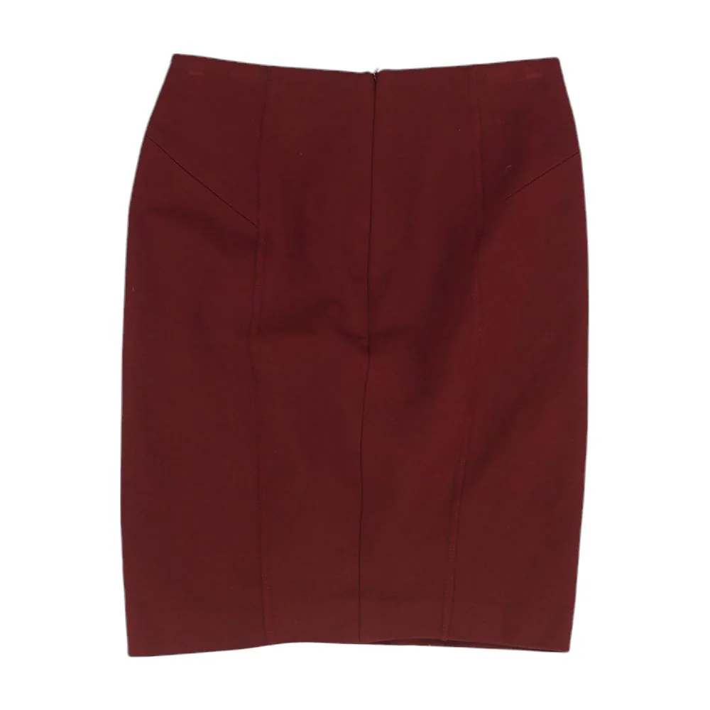 Red Solid Mini Skirt - Image 2