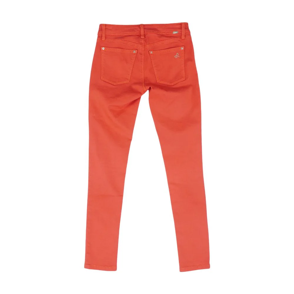 Red Solid Skinny Leg Jeans - Image 2