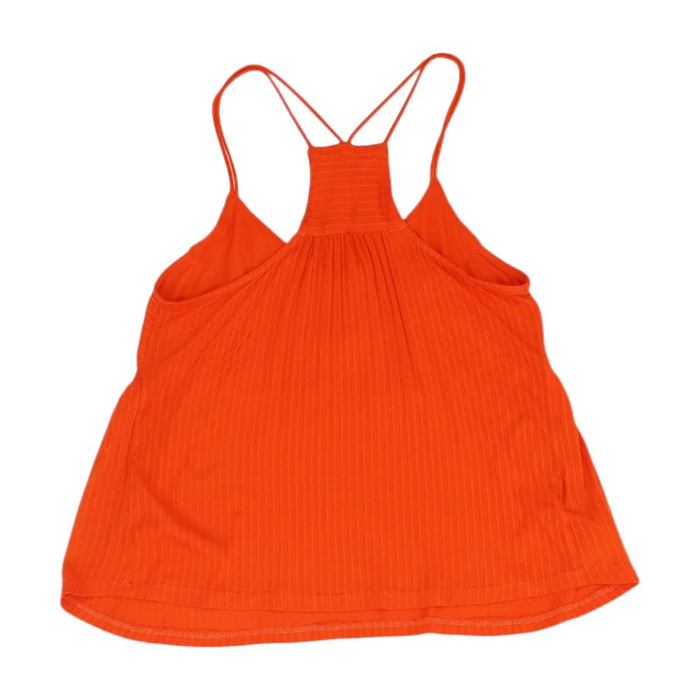 Red Solid Sleeveless Blouse - Image 2