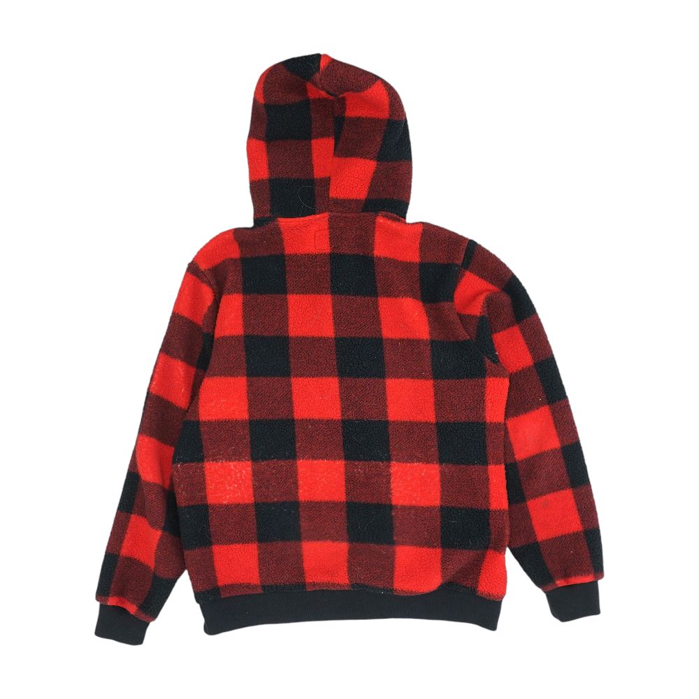 Red Tall Check Hoodie Pullover - Image 2