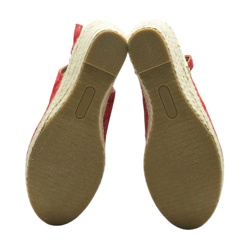 Red Wedged Sandals - Image 3