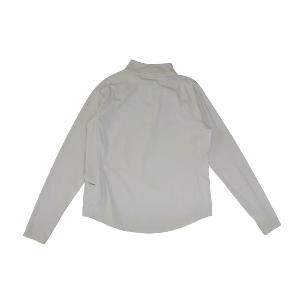 White Solid 1/4 Zip Pullover - Image 2