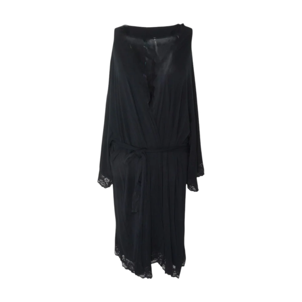 Black Solid Robe