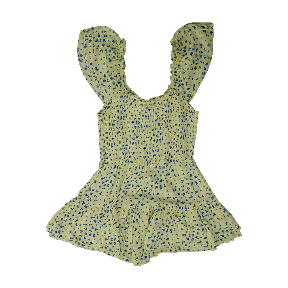 Yellow Floral Romper - Image 2