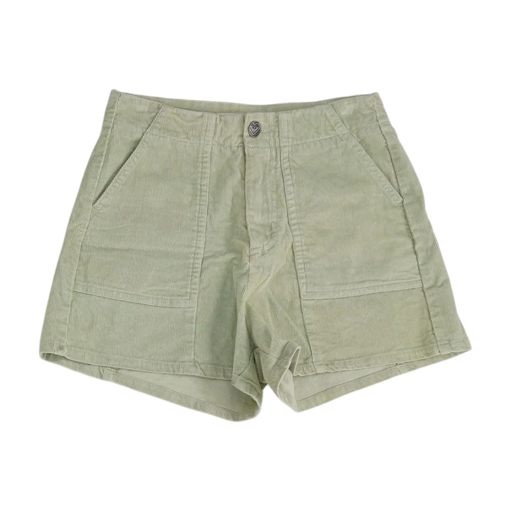 Green Solid Chino Shorts