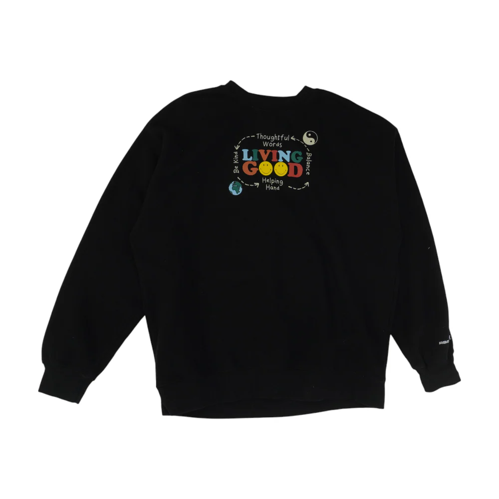 Black Solid Sweatshirt Pullover - Image 2