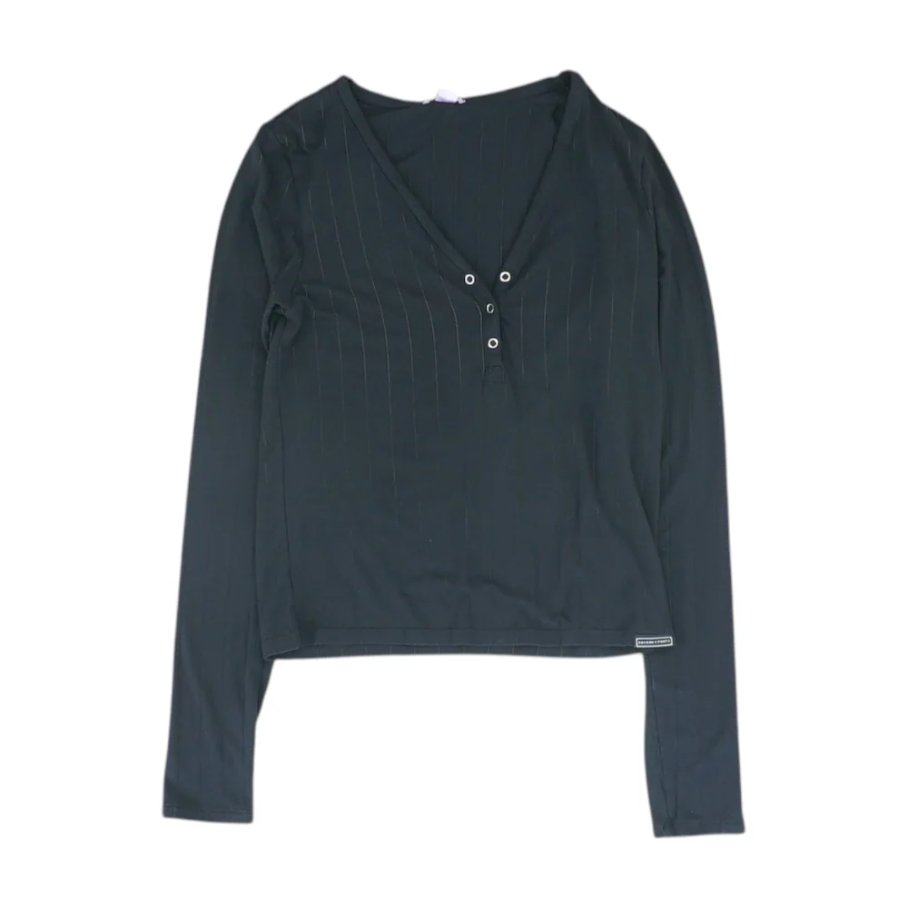 Black Striped Pajama Top