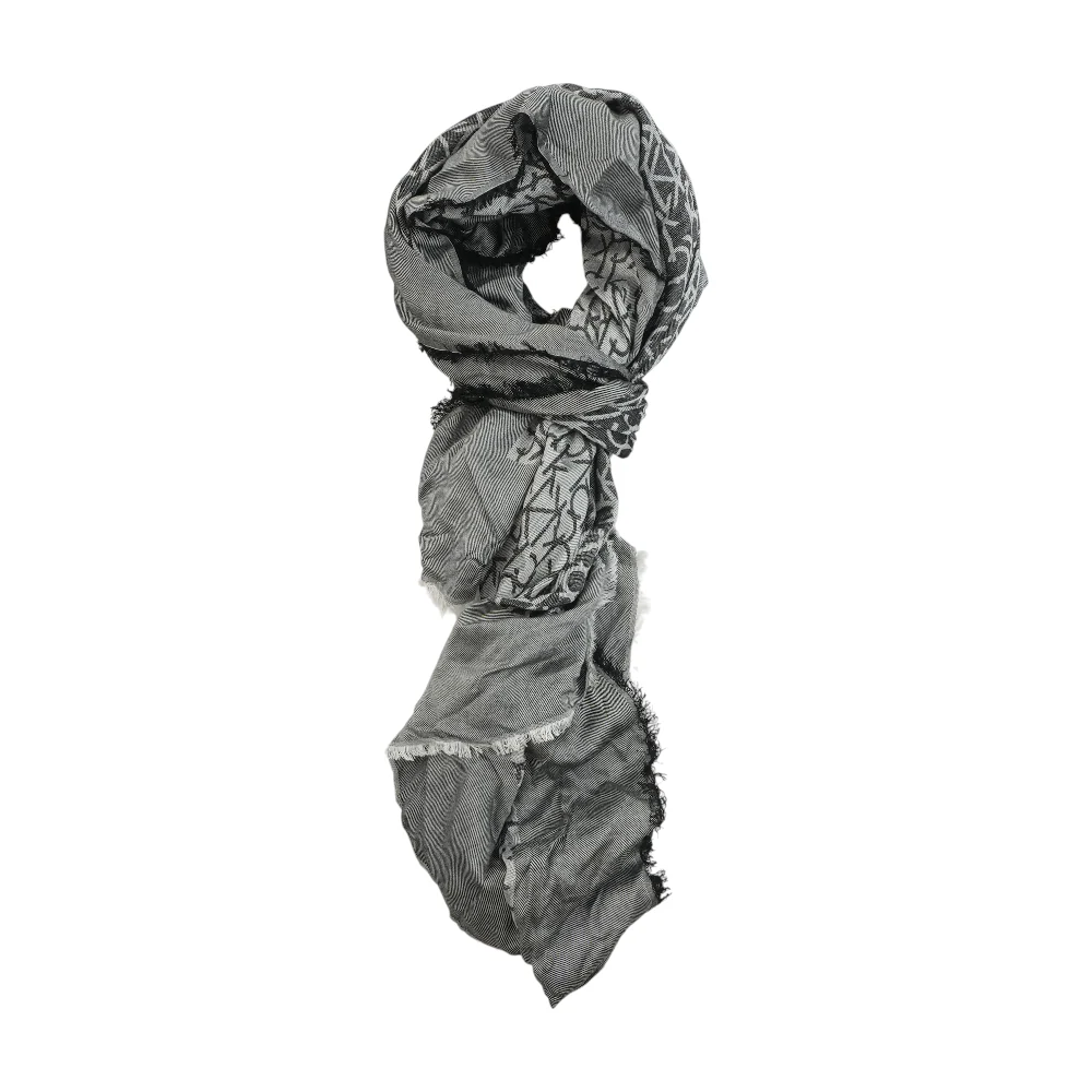 Gray Graphic Rayon Scarf - Image 2