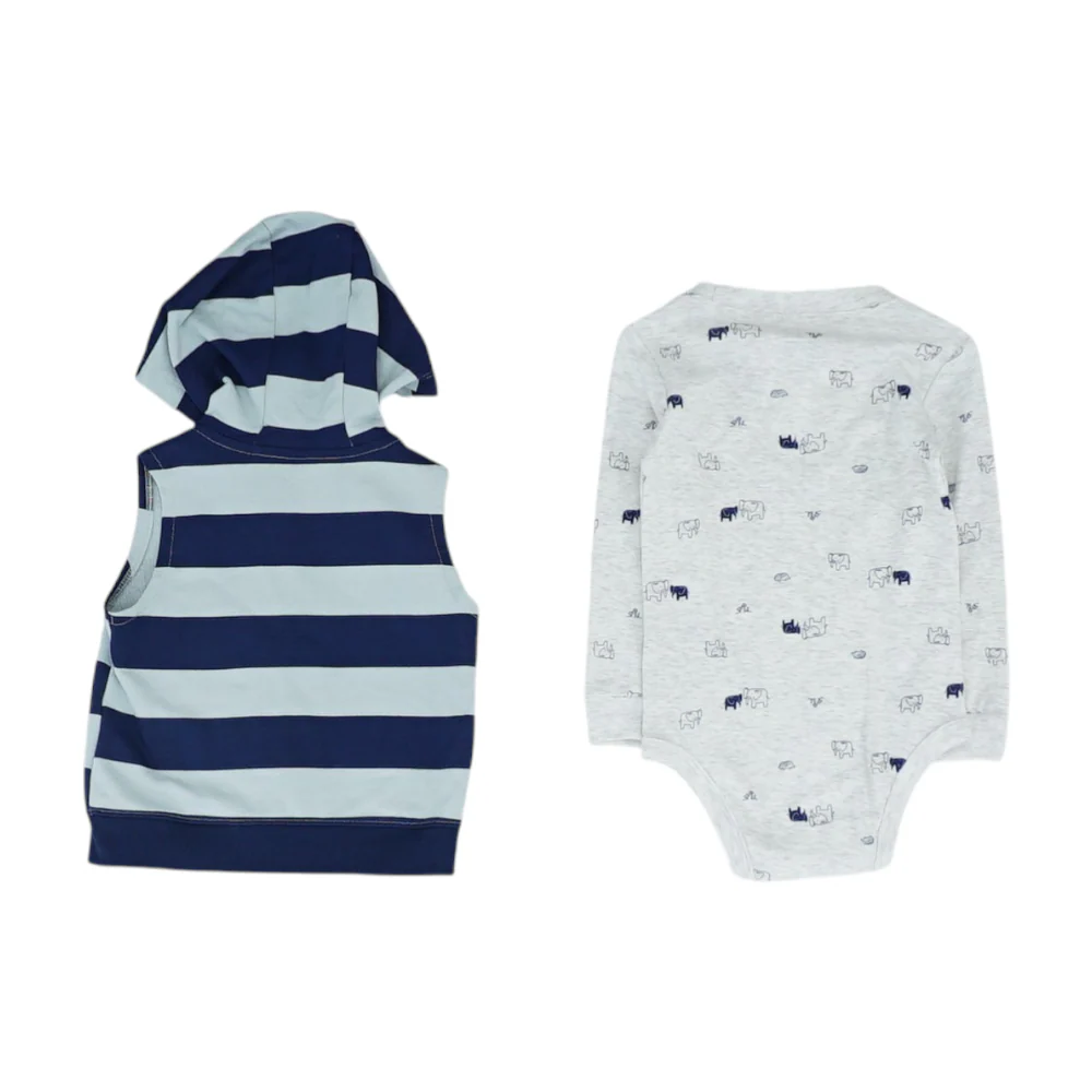 Navy Striped Long Sleeve Set - Image 2