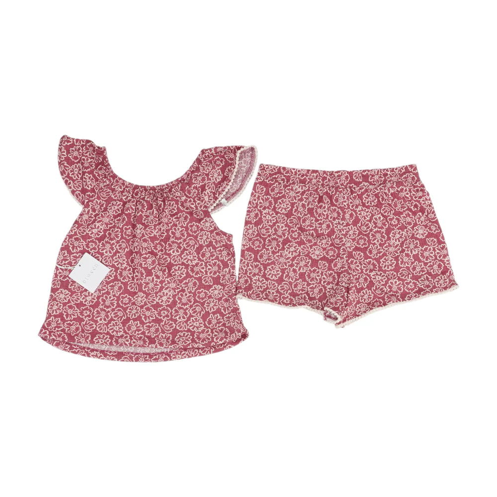 Pink Floral Short Sleeve Set - Image 2