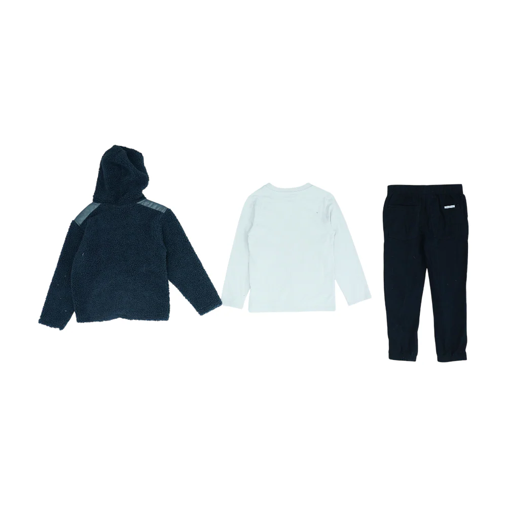 Navy Color Block Long Sleeve Set - Image 2